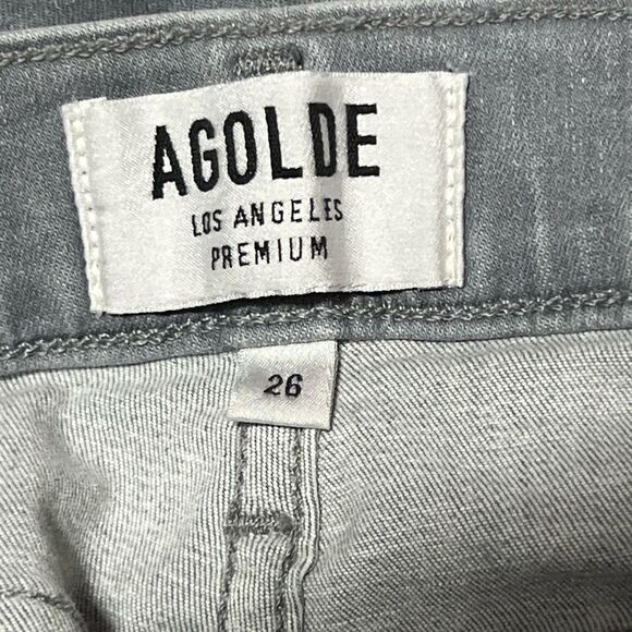 Agolde Revovle Sophie High Rise Skinny in Fame Grey - Picture 4 of 5
